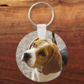 Cute Beagle waiting for treats! Sleutelhanger (Voorkant)