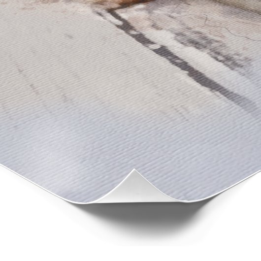 Cute Beagle Waterverf Portret Perfect Poster (Hoek)