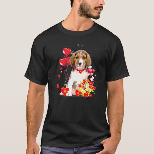 Cute Beagles Valentijnsdag Dog Valentijn T-shirt (Voorkant)