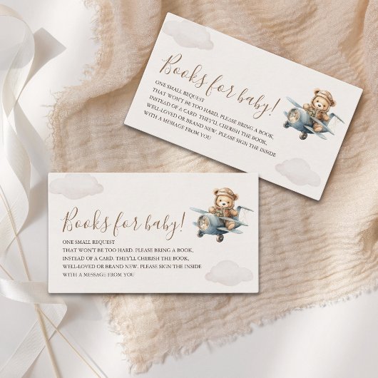 Cute Bear Baby Shower Boy  Informatiekaartje