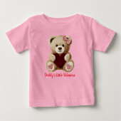 cute bear baby's first valentines bodysuit T-Shirt (Voorkant)