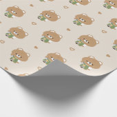 Cute Bear Barista Cadeaupapier (Hoek)