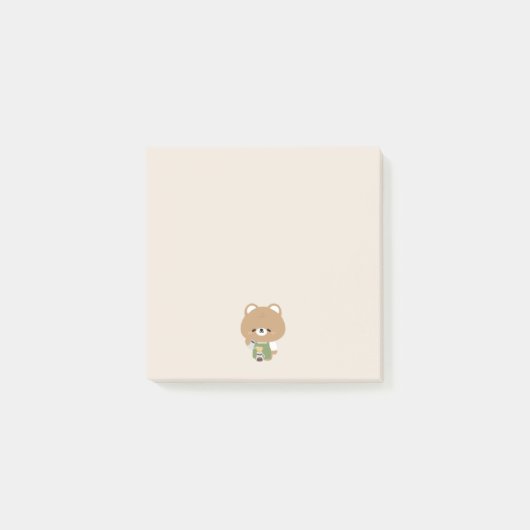 Cute Bear Barista Post-it® Notes (Voorkant)