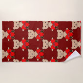 Cute Bear Beach Towel Strandlaken (Voorkant)