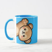 Cute Bear Blue Mug | Kawaii Coffee Cup Mok (Links)