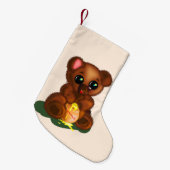 Cute Bear Christmas Stockings Kleine Kerstsok (Voorkant (Hangend))