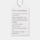 Cute Bear Crochet/Knit Handmade Care Instructions Cadeaulabel (Achterkant)