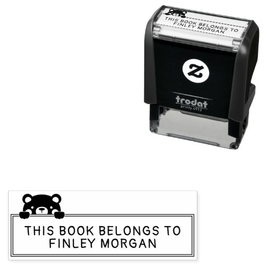 Cute Bear Dit boek is van Naam Zelfinktende Stempel (In situ)