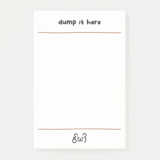 Cute bear dump it here  post-it® notes (Voorkant)