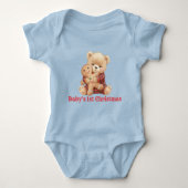 Cute Bear First Christmas Romper (Voorkant)