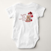 Cute Bear First Valentine's Day 2026 Personalized  Romper (Achterkant)