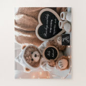 Cute Bear Gender Neutral Baby Announcement Legpuzzel (Verticaal)