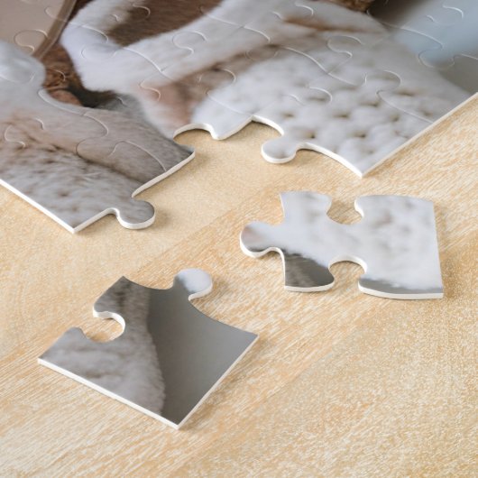 Cute Bear Gender Neutral Baby Announcement Legpuzzel (Zijkant)