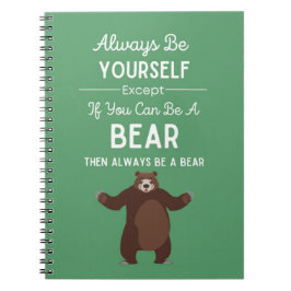 Cute Bear Gifts Humor Meme Funny Joke Animal Humor Notitieboek