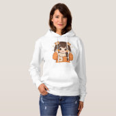 Cute Bear Girl Hoodie Cozy Anime Style Sweatshirt (Voorkant volledig)