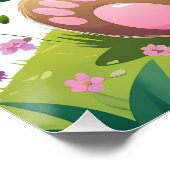 Cute Bear – Glanzende Perfecte Poster voor Kinderk (Hoek)