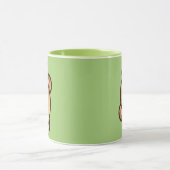 Cute Bear Green Mug | Kawaii Coffee Cup Mok (Midden)