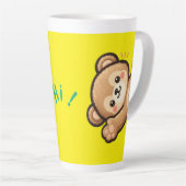 Cute Bear Hi Latte Mug | Kawaii Coffee Cup Latte Mok (Rechterhoek)