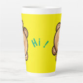 Cute Bear Hi Latte Mug | Kawaii Coffee Cup Latte Mok (Voorkant)