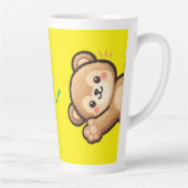Cute Bear Hi Latte Mug | Kawaii Coffee Cup Latte Mok (Rechts)
