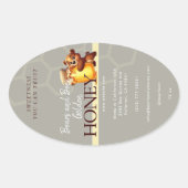 Cute Bear Honey Jar Honeycomb Product Label (Voorkant)