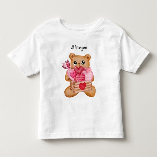 Cute bear in love full of love kinder shirts (Voorkant)