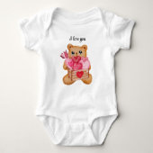 Cute bear in love full of love romper (Voorkant)