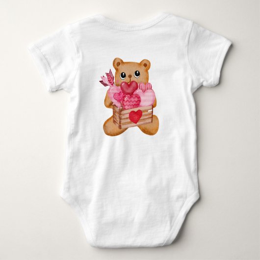 Cute bear in love full of love romper (Achterkant)