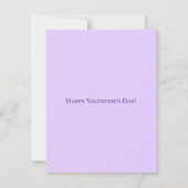 Cute Bear Love Purple Mittens Valentine's Day Card (Achterkant)