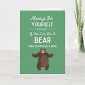 Cute Bear Lover Cards Humor Wildlife Forest Nature Kaart (Voorkant)