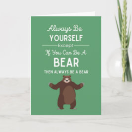 Cute Bear Lover Cards Humor Wildlife Forest Nature Kaart