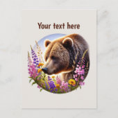 Cute bear lovers customizable  briefkaart (Voorkant)