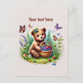 Cute bear lovers customizable briefkaart (Voorkant)