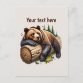 Cute bear lovers customizable  briefkaart (Voorkant)