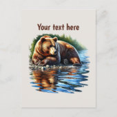 Cute bear lovers customizable  briefkaart (Voorkant)