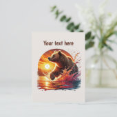 Cute bear lovers customizable briefkaart (Staand voorkant)