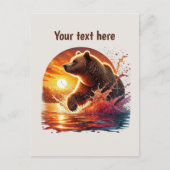Cute bear lovers customizable briefkaart (Voorkant)