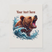 Cute bear lovers customizable  briefkaart (Voorkant)