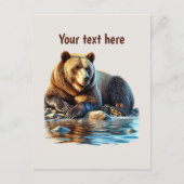Cute bear lovers customizable  briefkaart (Voorkant)