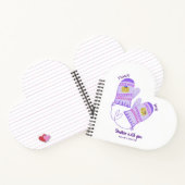 Cute Bear Mittens Personalized Valentines Day Gift Notitieboek (Binnen)