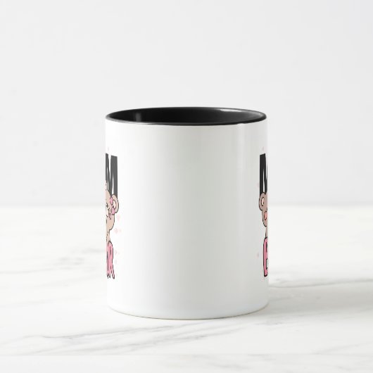 Cute bear-mom Text Illustration Mok (Midden)