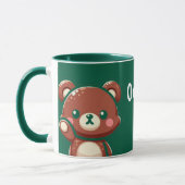Cute Bear Oops Green Mug | Kawaii Coffee Cup Mok (Links)