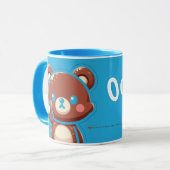 Cute Bear “Oops!” Mug – Funny Kawaii Bear Design | Mok (Voorkant links)