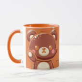 Cute Bear “Oops!” Orange Mug – Kawaii Bear Coffee  Mok (Links)