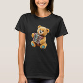 Cute bear playing the accordion. t-shirt (Voorkant)