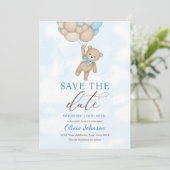 Cute Bear Save the Date Kaart (Staand voorkant)