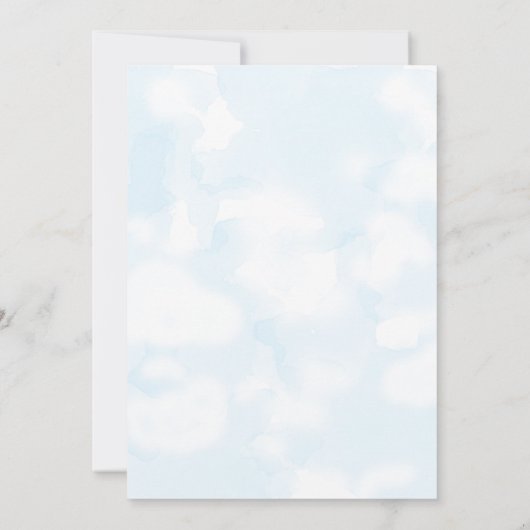 Cute Bear Save the Date Kaart (Achterkant)