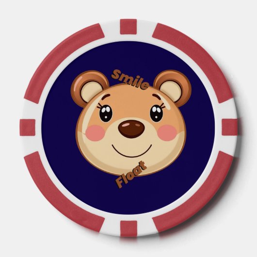 Cute Bear Smile Poker Chips (Voorkant)