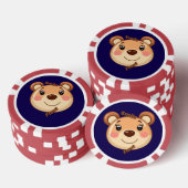 Cute Bear Smile Poker Chips (Opstapeling)
