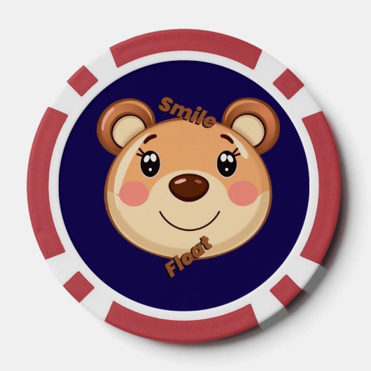 Cute Bear Smile Poker Chips (Achterkant)